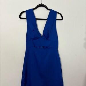 Elegant Blue Sleeveless Dress
